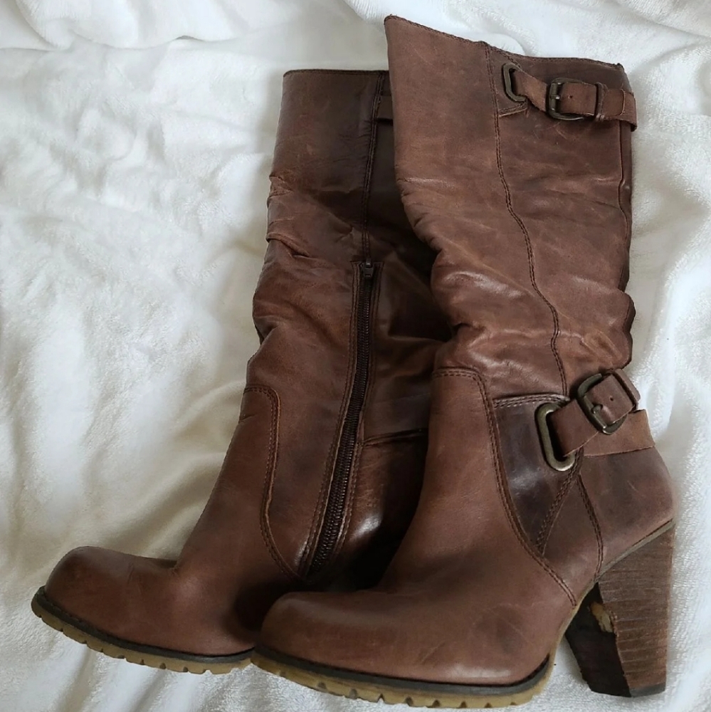 Aldo Ellabye Brown Leather Boots Size 37